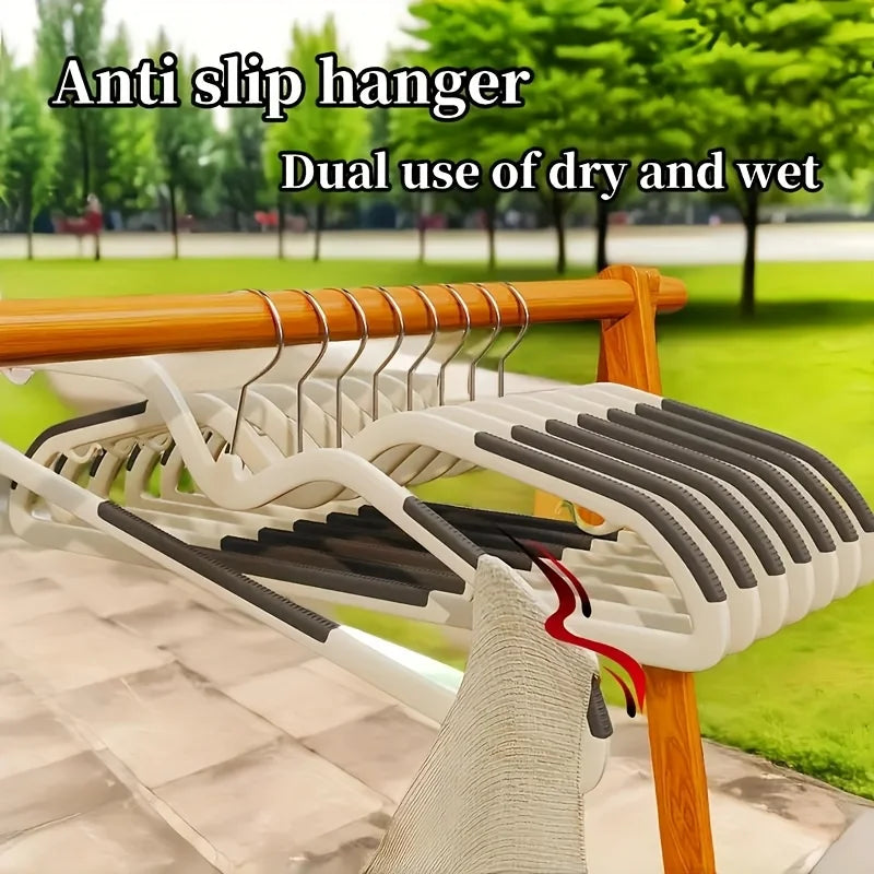 Non-Slip Plastic Clothes Hangers for Wardrobe Organization - 13