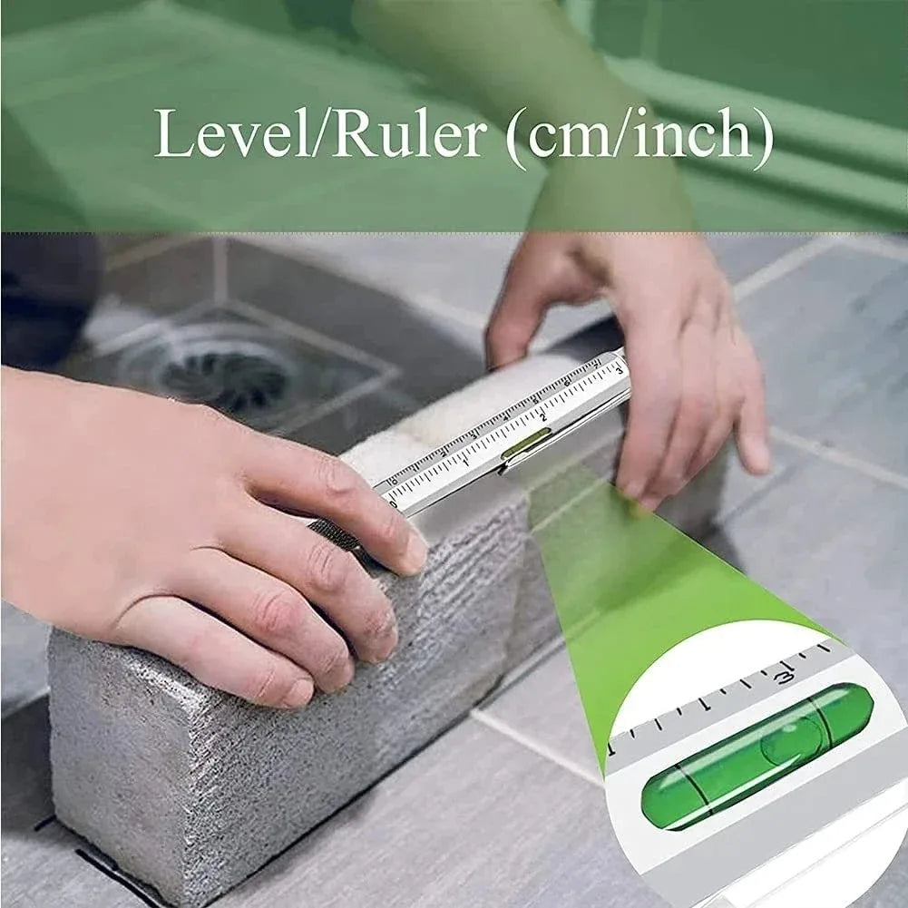 7-in-1 Multifunctional Tool Pen with Stylus and Measuring Gauge - 5