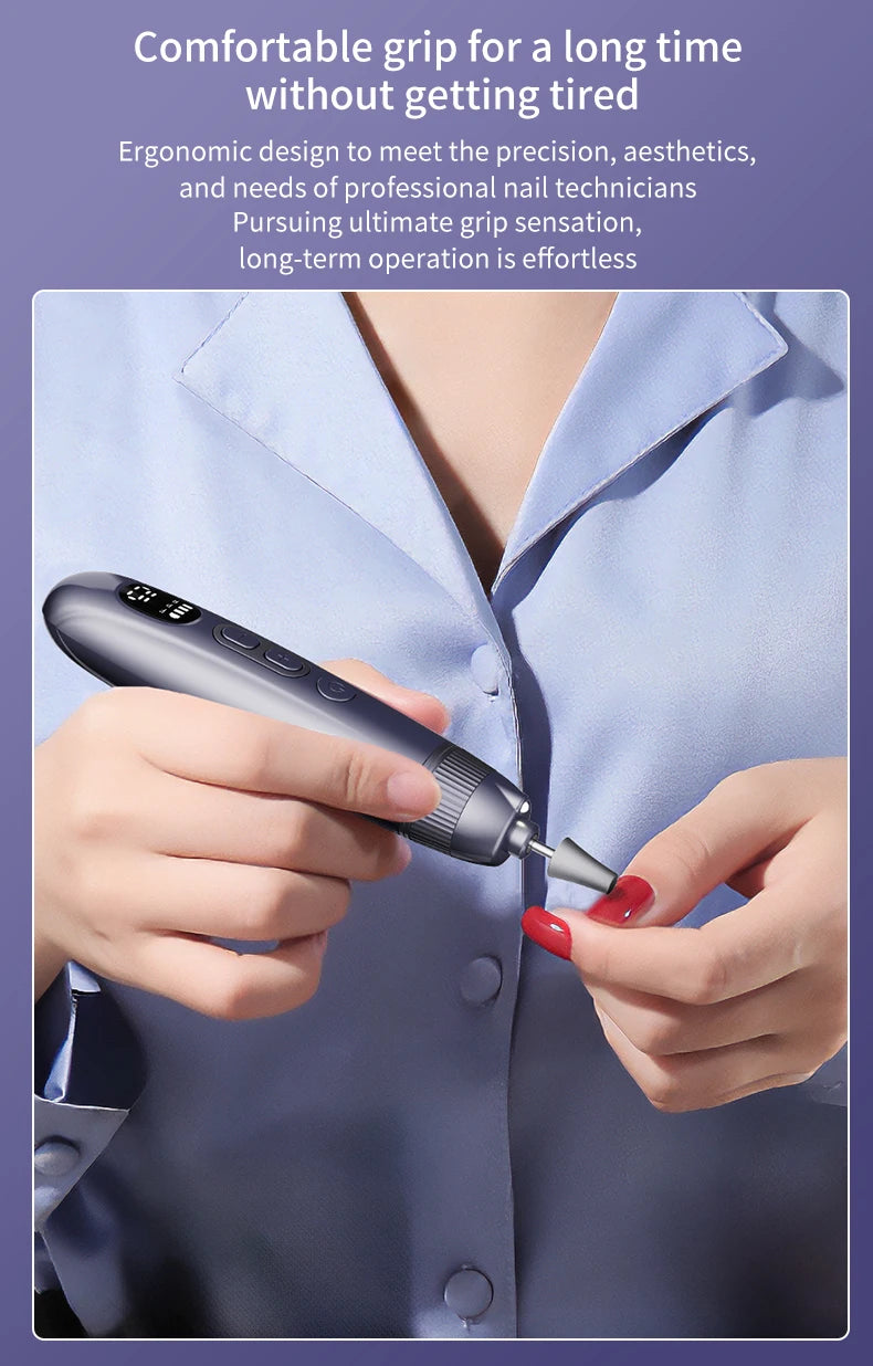 Electric Cordless Manicure and Pedicure Nail Drill Set - 15