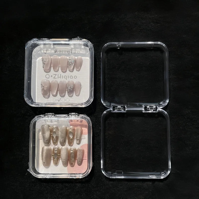 10Pcs Clear Stackable Storage Boxes for Jewelry and Crystal Bracelets
