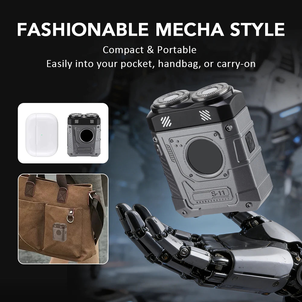 Portable Mini Electric Shaver with Digital Display