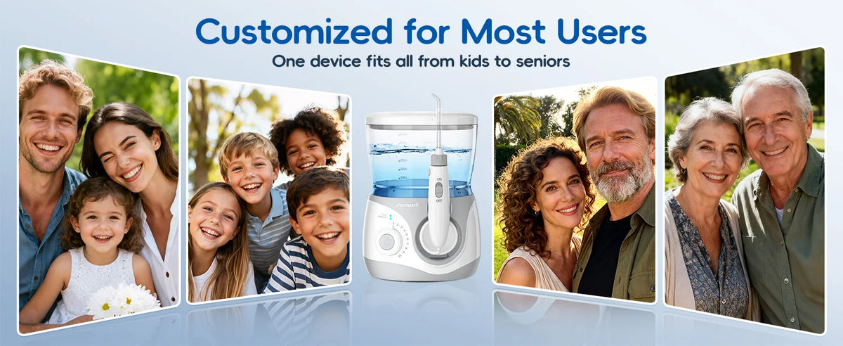 Electric Water Flosser with 8 Nozzles for Deep Oral Cleaning