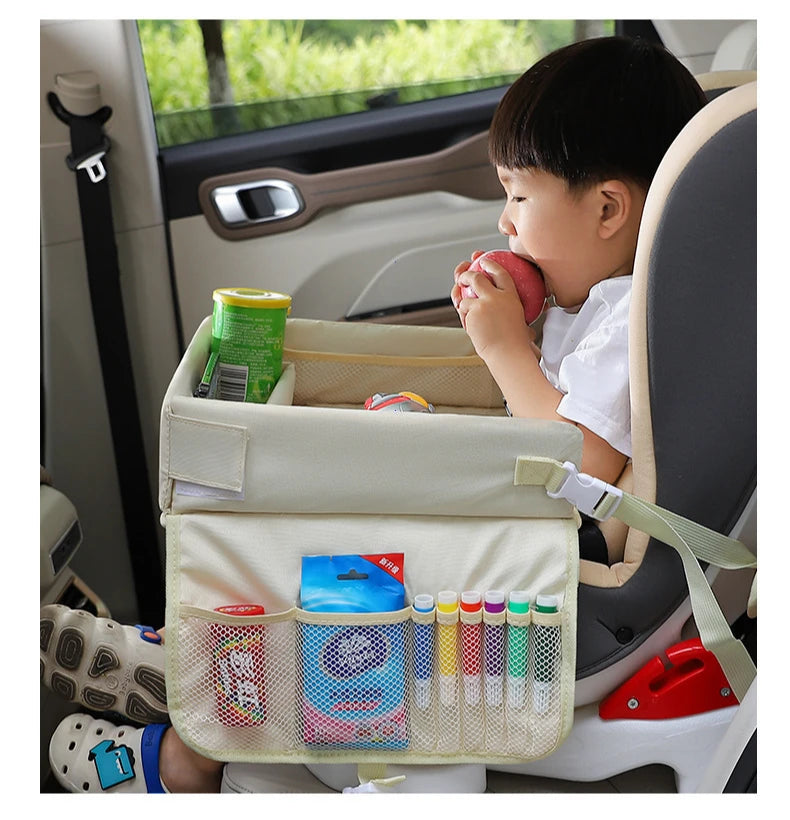 Foldable Kids Car Seat Travel Tray and Activity Table - 16