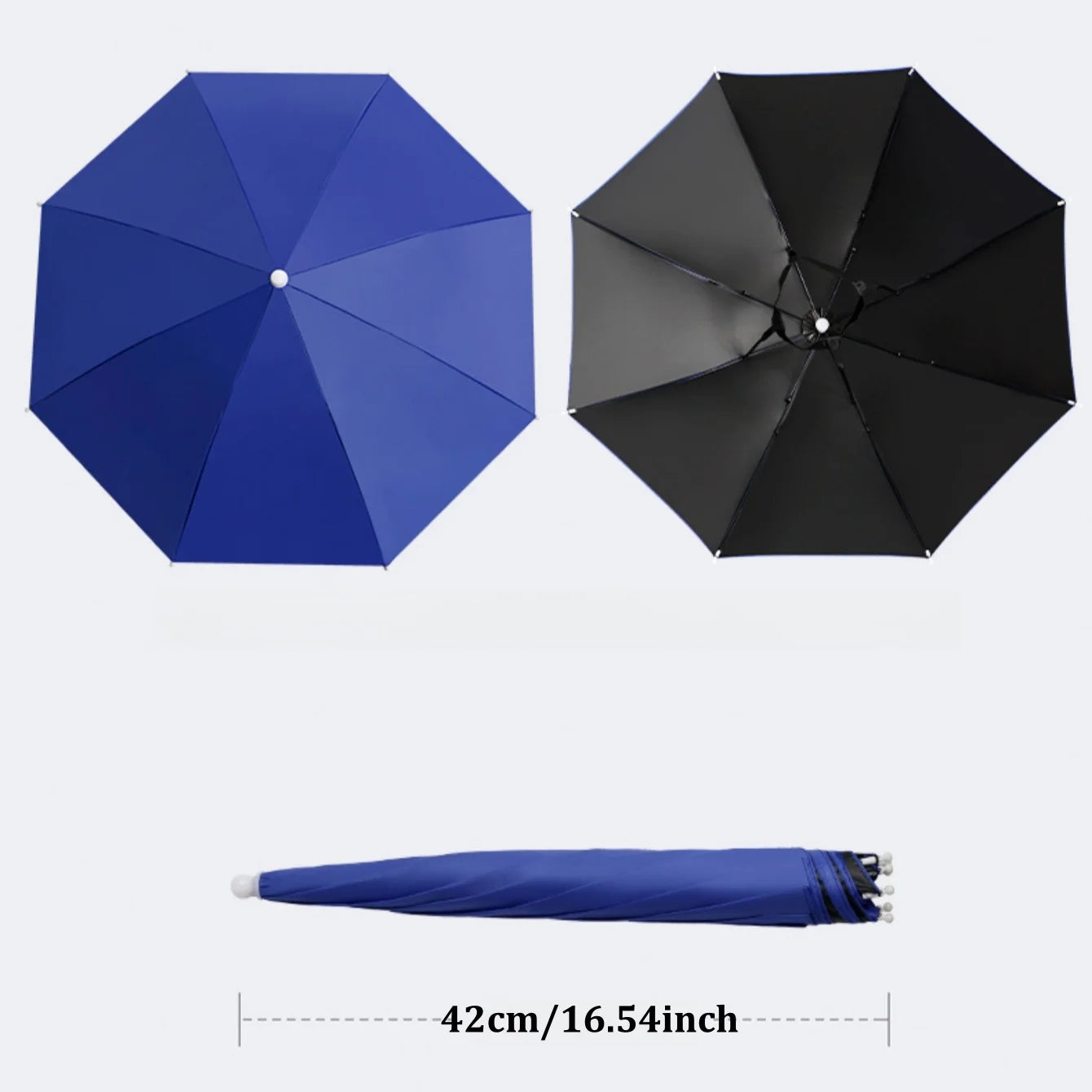 Hands-Free Head Mounted Umbrella Cap for Outdoor Activities - 5