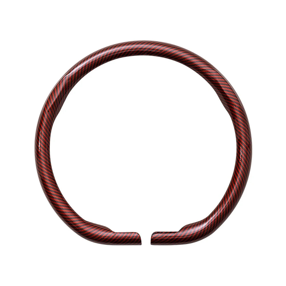 Carbon Fiber Texture D-Shape Steering Wheel Cover