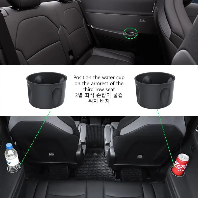 3rd Row Silicone Cup Holder Inserts for Model Y L - 4
