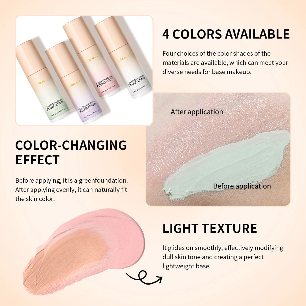 Color-Changing Liquid Foundation for Flawless Radiant Skin - 3