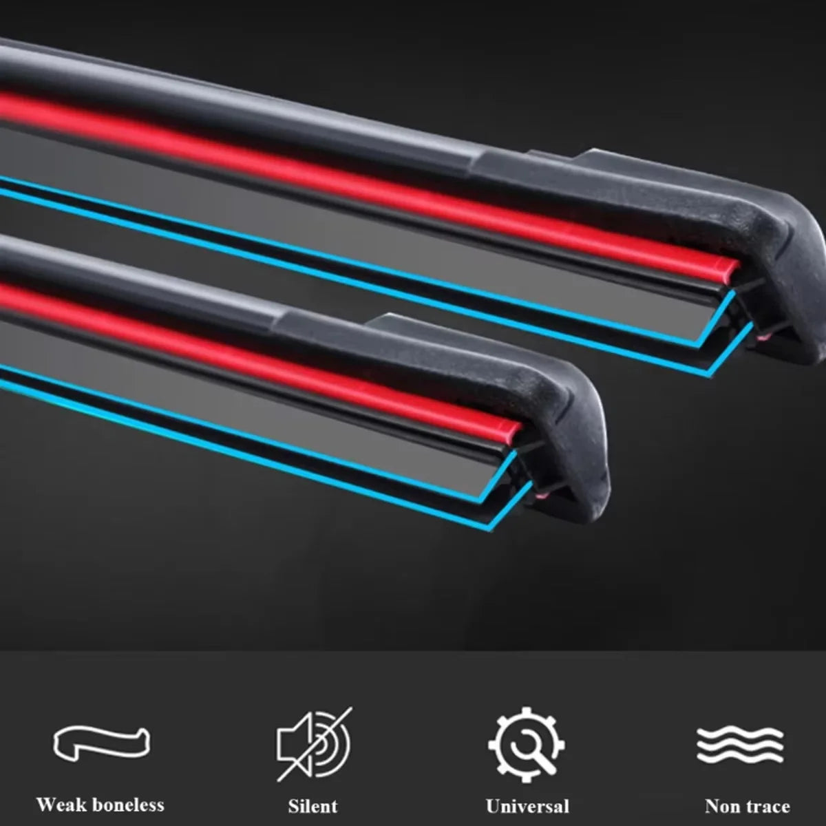 Universal J-Hook Car Windshield Wiper Blades - 2