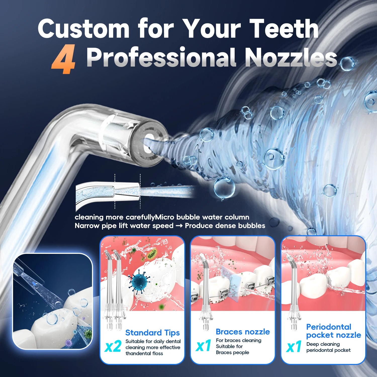 Electric Toothbrush and Water Flosser Combo for Oral Hygiene - 4