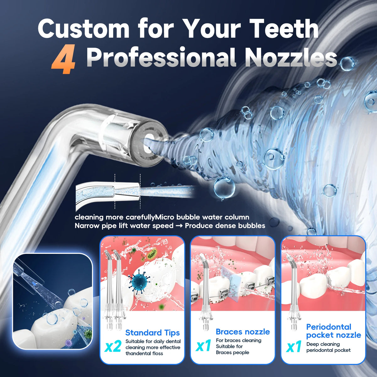 Electric Toothbrush and Water Flosser Combo for Oral Hygiene