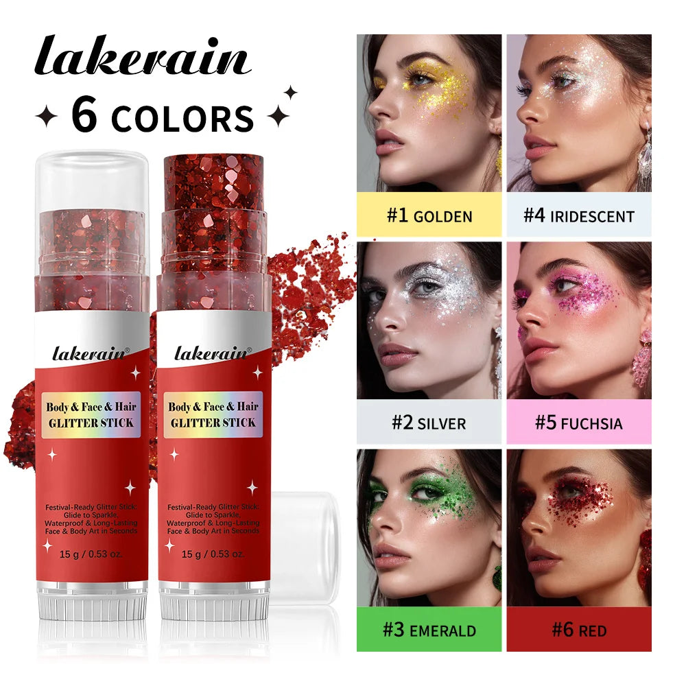 Waterproof Glitter Shimmer Stick for Face and Body