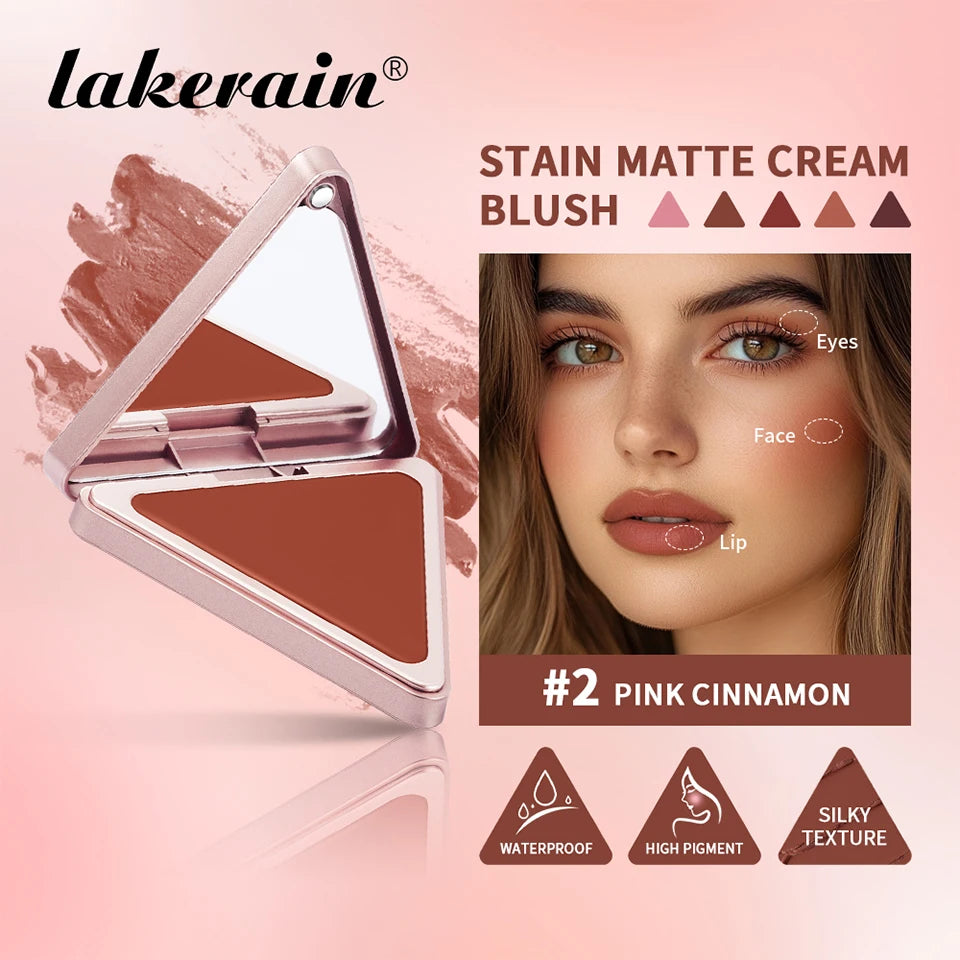 Matte Satin Cream Blush for Long-Lasting Natural Glow - 7