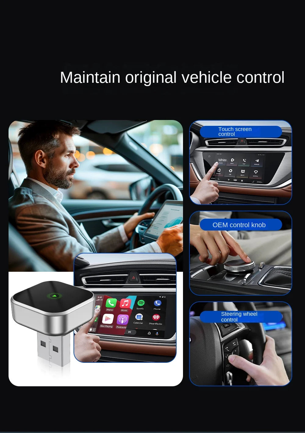 Wireless CarPlay and Android Auto 2-in-1 Adapter - 17