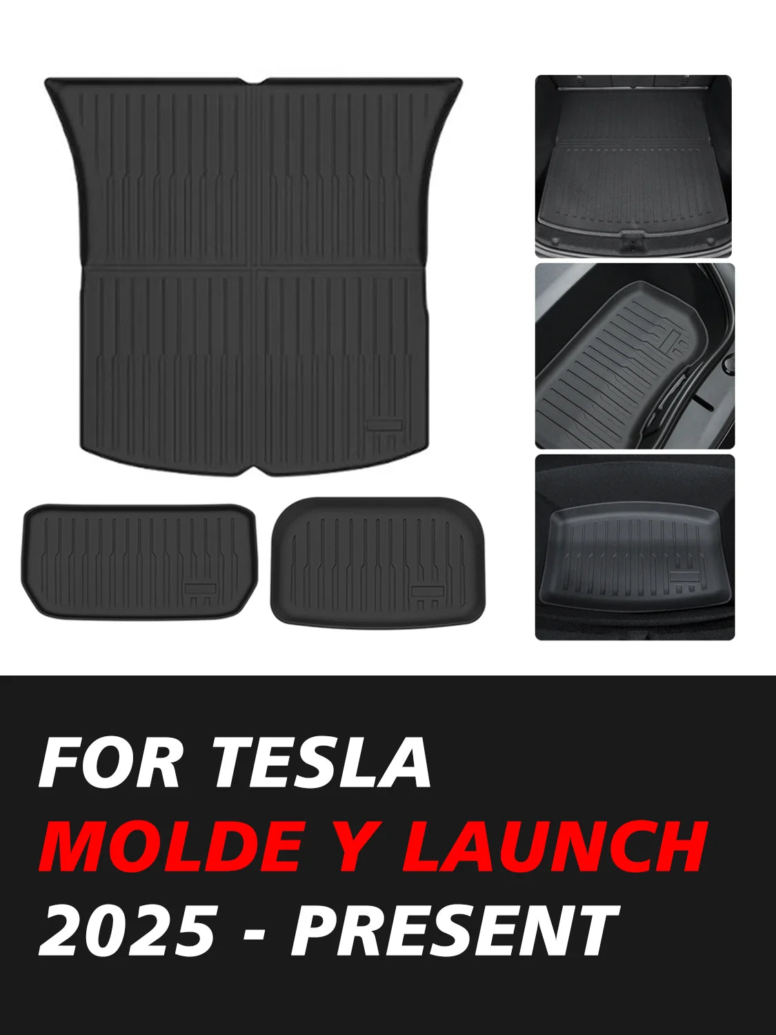 All-Weather Trunk Mat Set for 2025-2026 Model Y Juniper