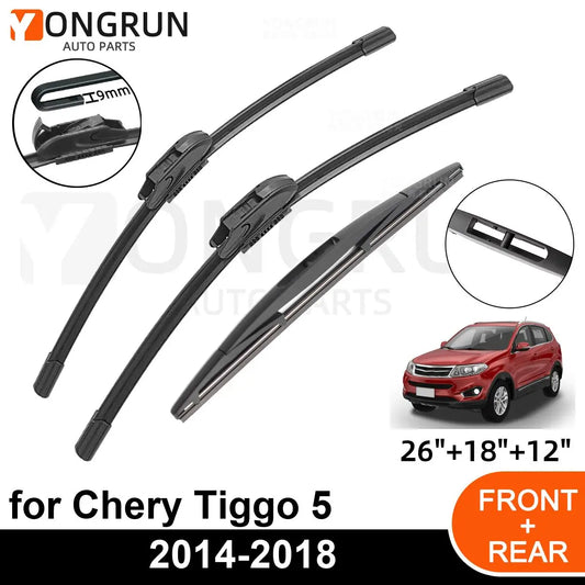 All-Weather Front and Rear Wiper Blade Set for Chery Tiggo 5