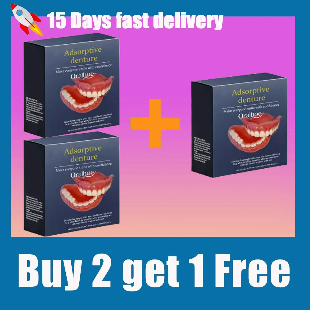 Comfort Fit Silicone Denture Set for Natural Smile