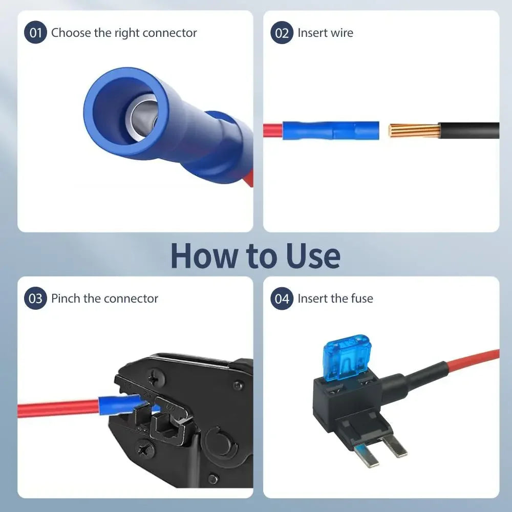 10 Pack Car Fuse Holder Add a Circuit Adapter for Auto Blade Fuses - 9