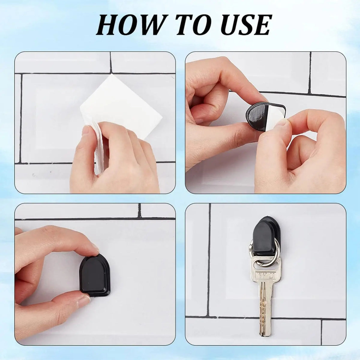 Adhesive Mini Car Interior Storage Hooks