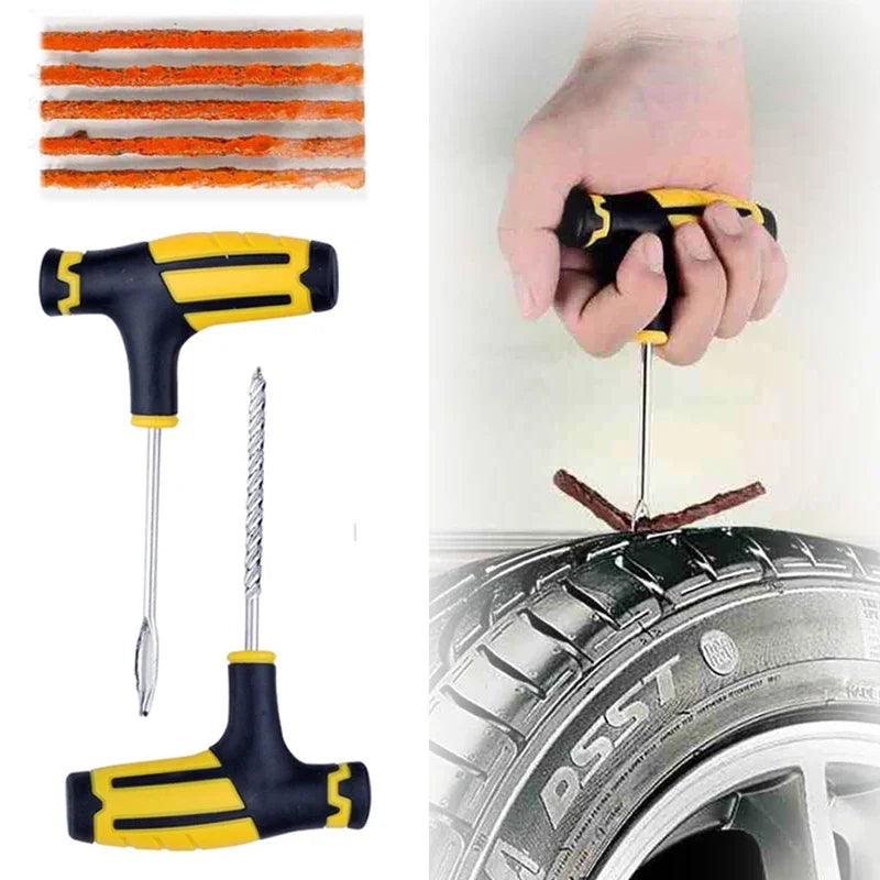 Emergency Tire Puncture Repair Kit for Cars and Motorcycles