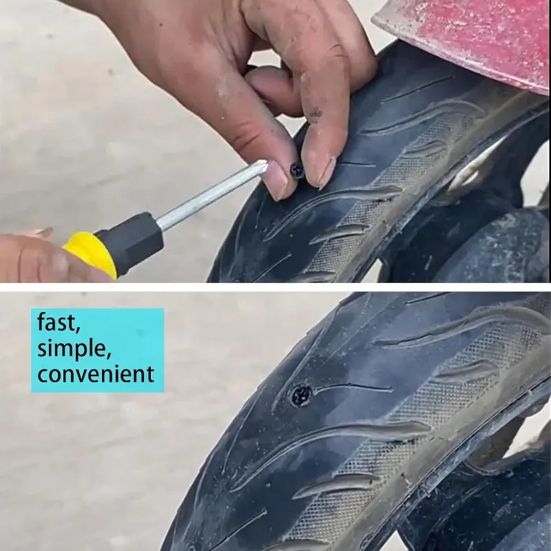 Quick Tire Puncture Repair Rubber Nails Kit for Vehicles - 4