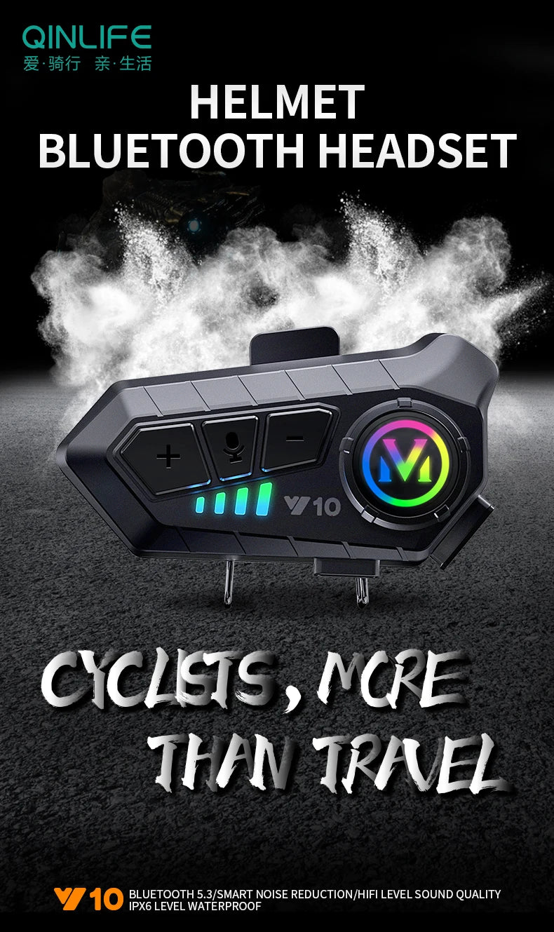 Wireless Bluetooth Motorcycle Helmet Headset with Noise Reduction - 7