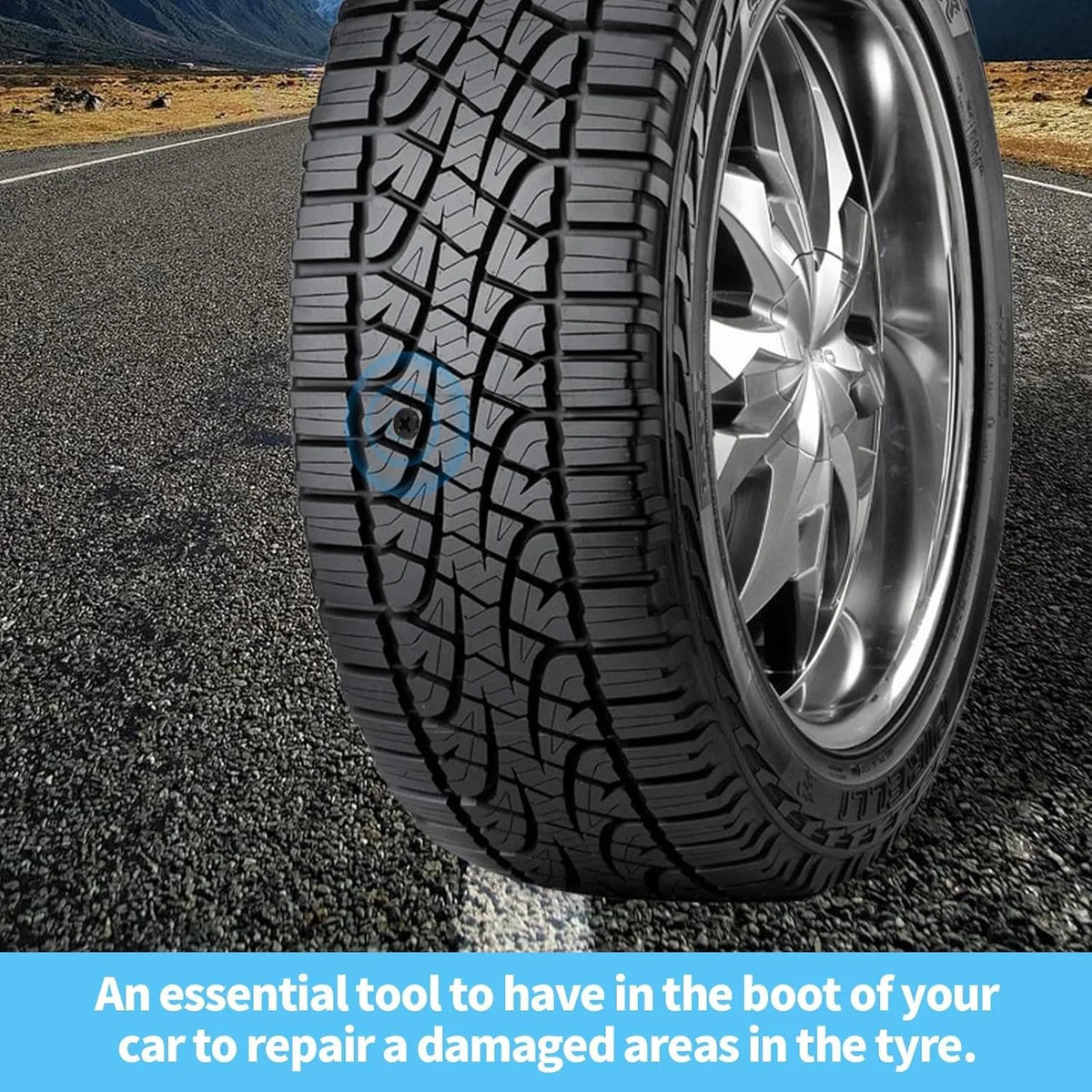 Emergency Tire Puncture Repair Tool Kit