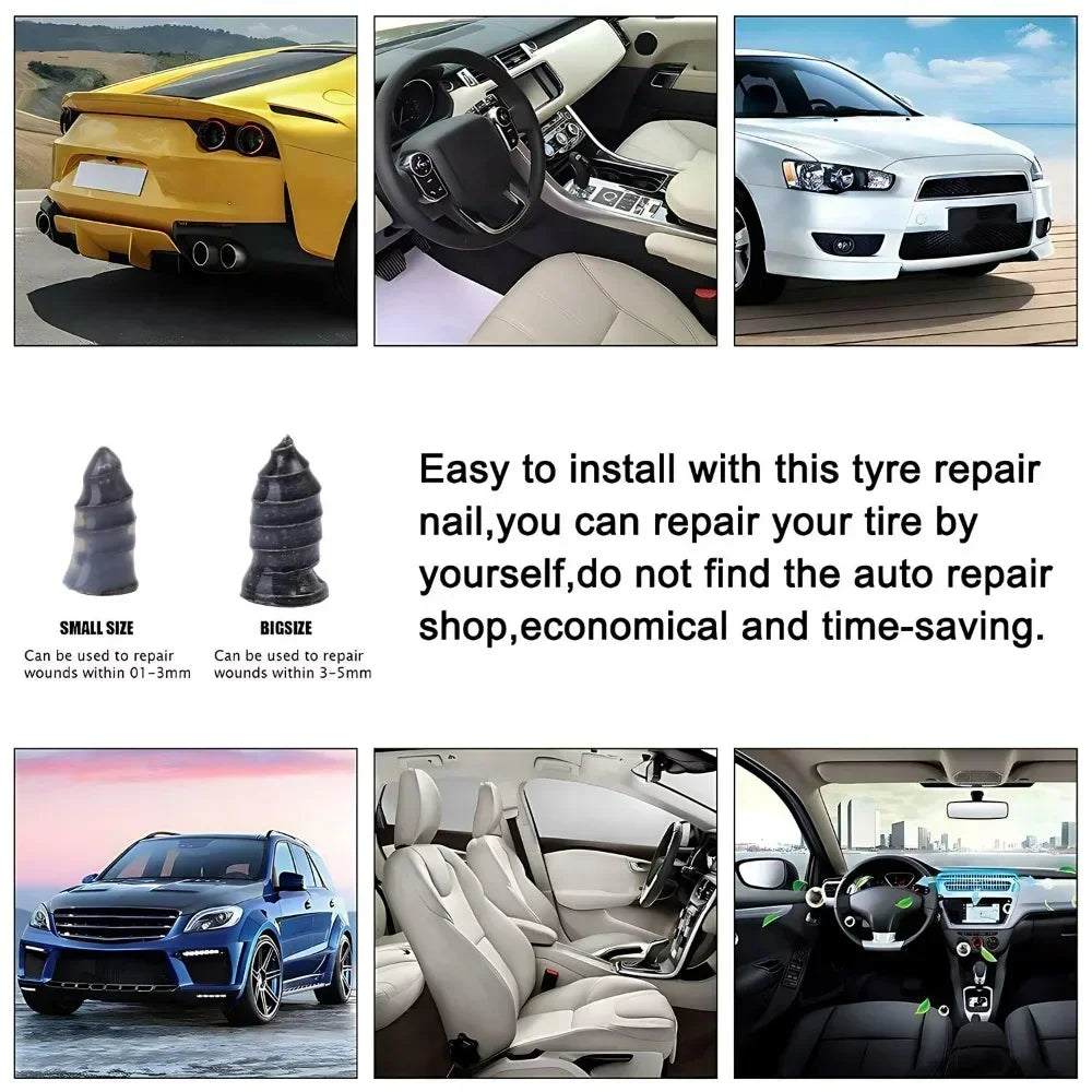 Self-Tapping Tire Puncture Repair Nail Kit