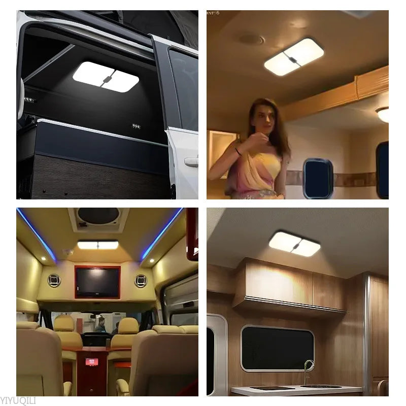 Dimmable 3-Color LED Ceiling Dome Light for RVs and Campers - 3