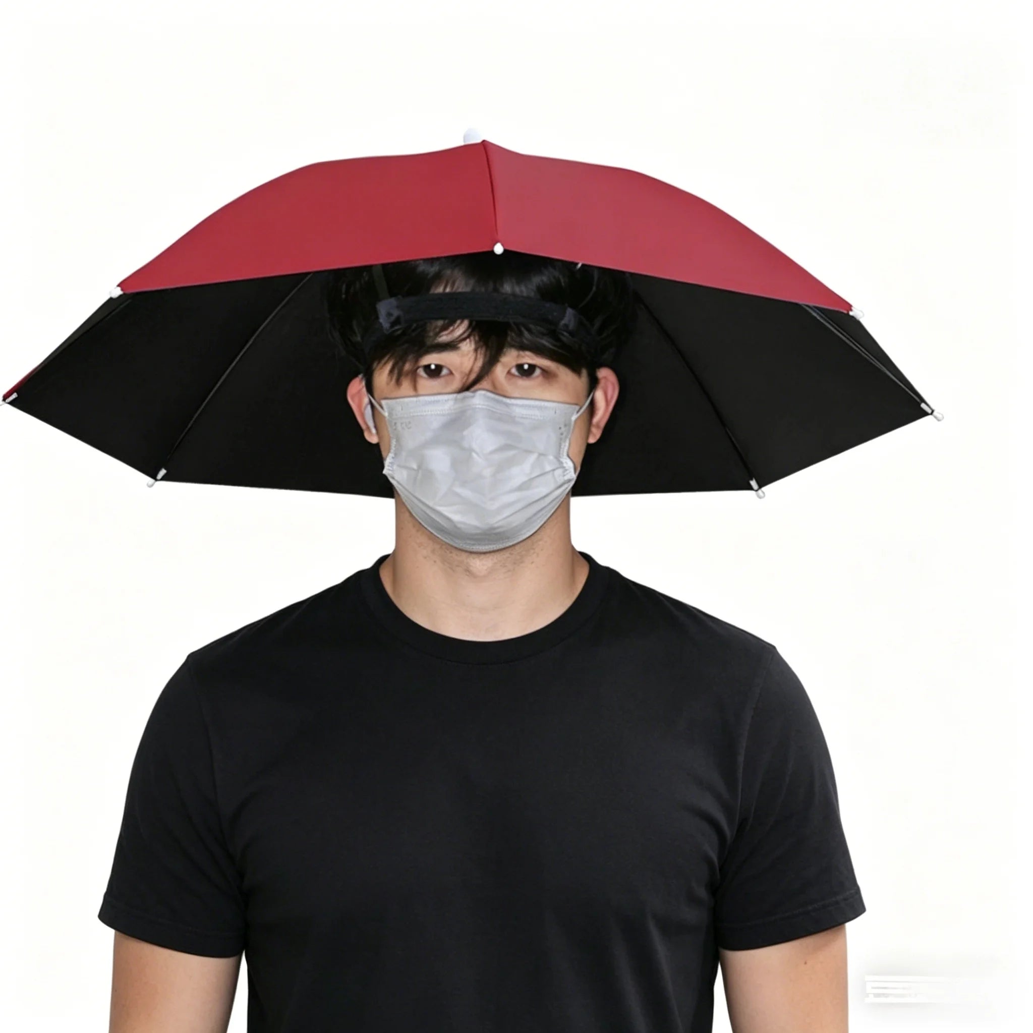 Hands-Free Head Mounted Umbrella Cap for Outdoor Activities - 14