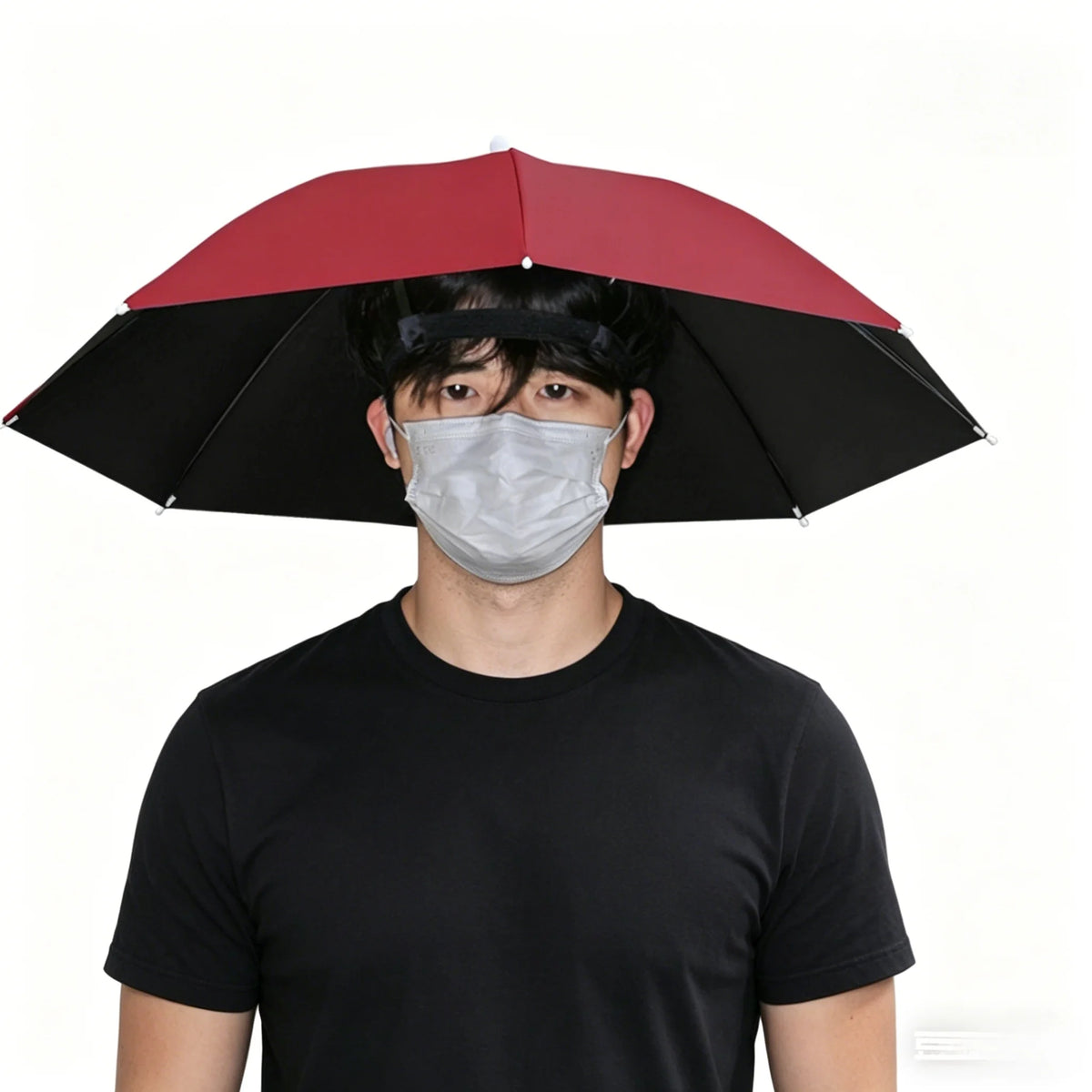 Hands-Free Head Mounted Umbrella Cap for Outdoor Activities