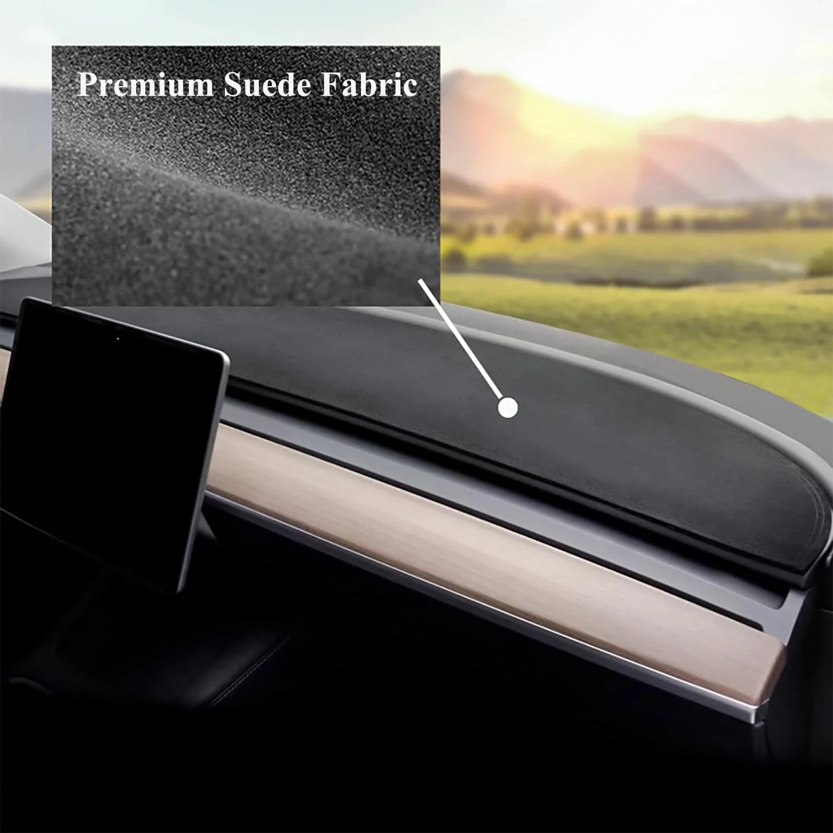 Anti-UV Dashboard Sunshade Cover for Tesla Model Y