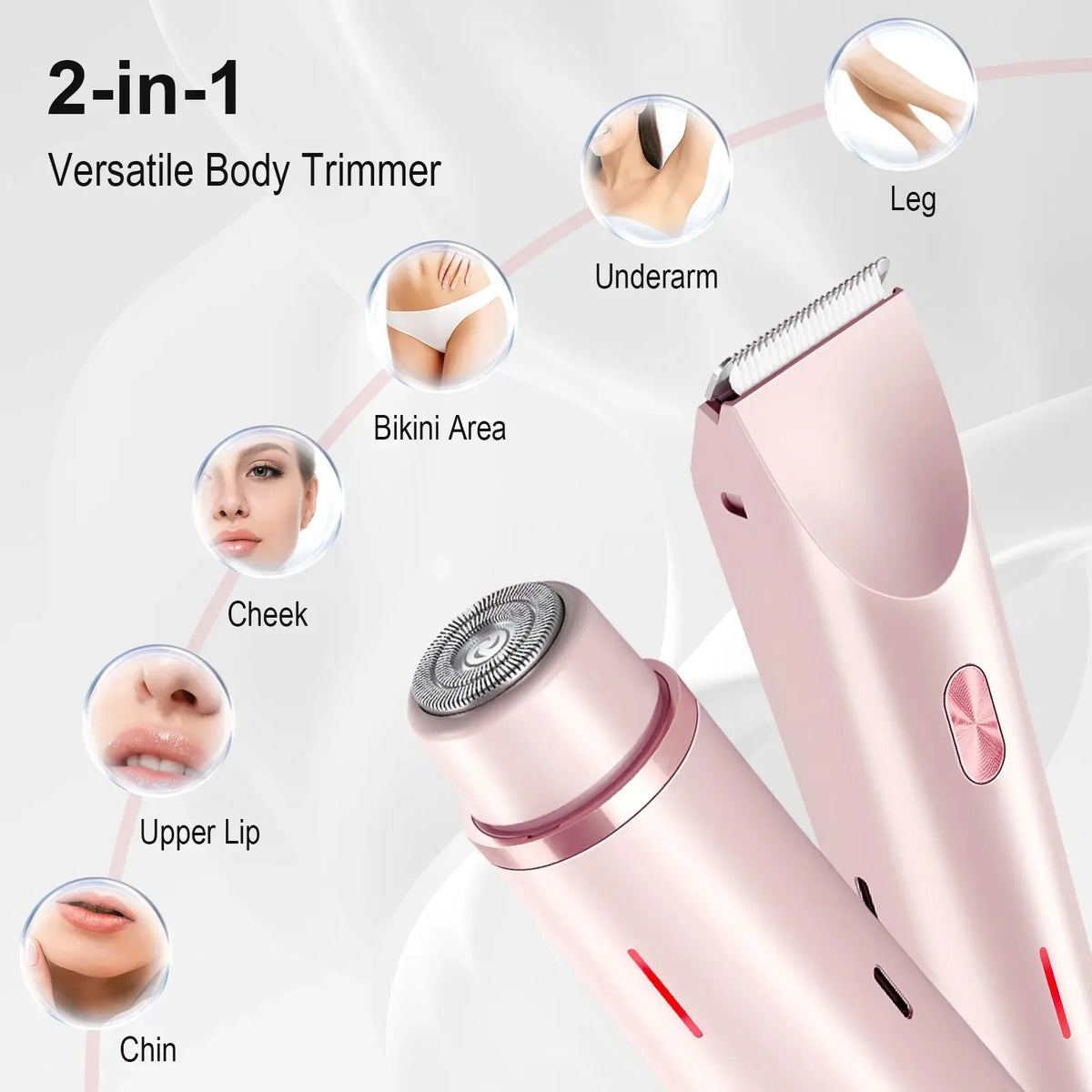 Electric Waterproof Painless Hair Removal Shaver for Face and Body