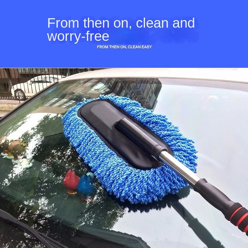 Adjustable Microfiber Car Wash Mop and Cleaning Duster Kit - 2