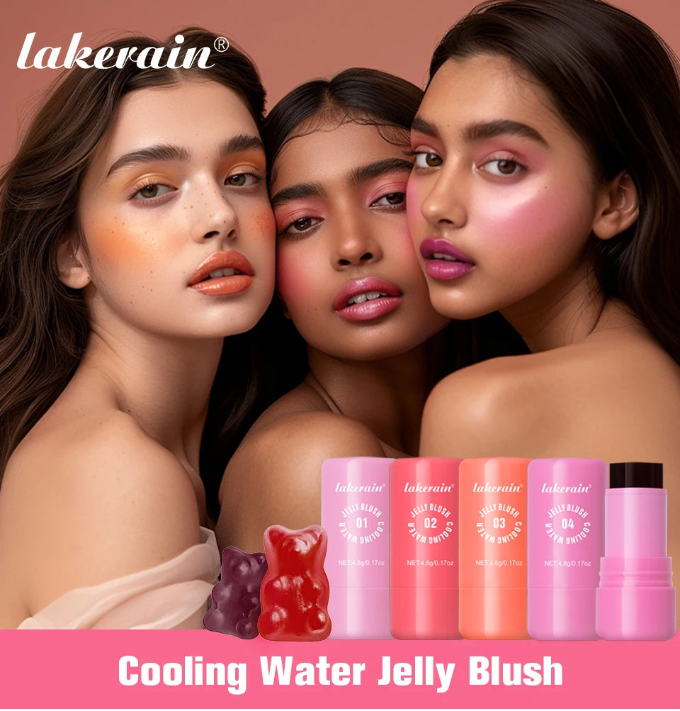 Cooling Water Jelly Blush Stick for Cheeks and Lips