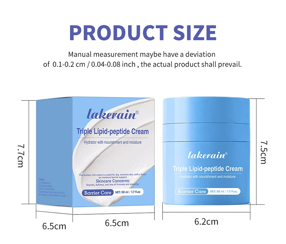 Triple Lipid Peptide Moisturizing Face Cream for Dry Sensitive Skin
