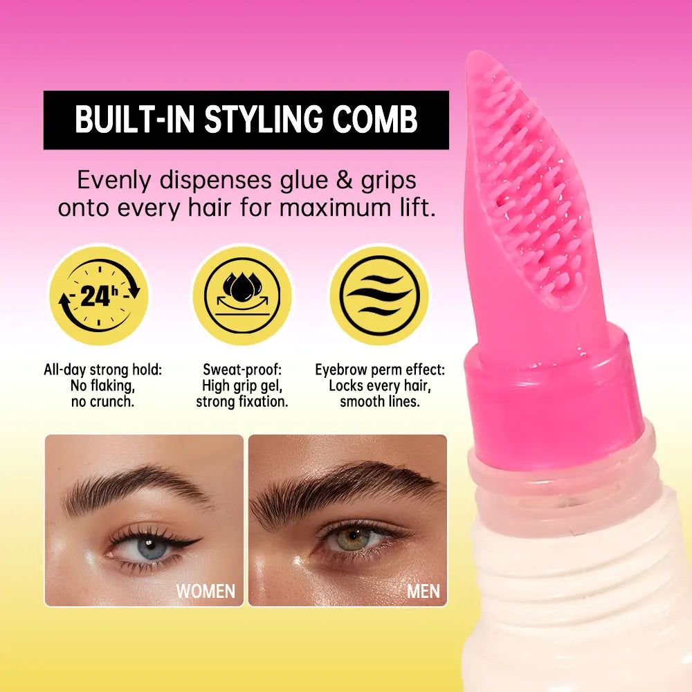 Long-Lasting Eyebrow Lamination Styling Gel with Built-in Comb - 3