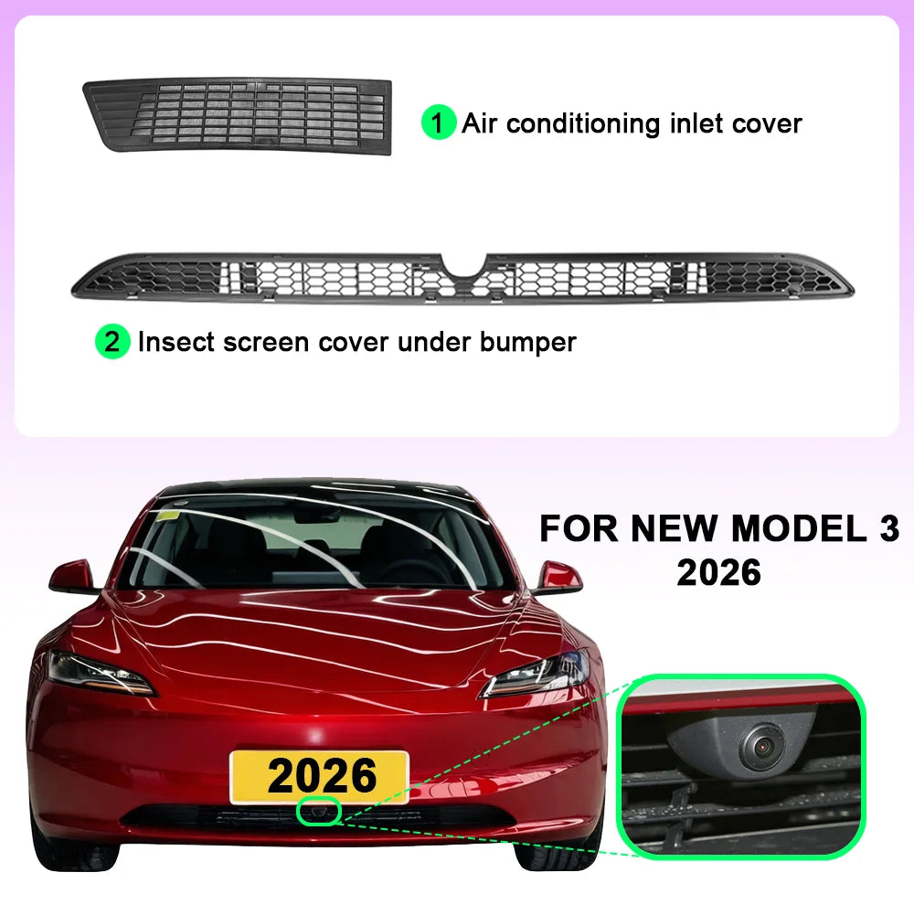 Lower Bumper Anti-Insect Mesh Grille for Model 3 Highland - 21