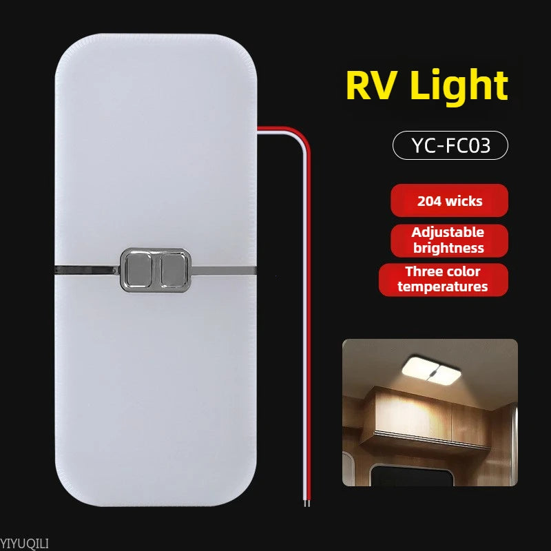 Dimmable 3-Color LED Ceiling Dome Light for RVs and Campers - 2