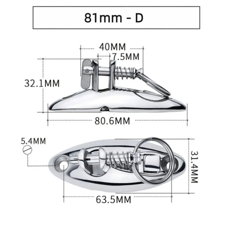 Stainless Steel Quick Release Marine Bimini Top Deck Hinge