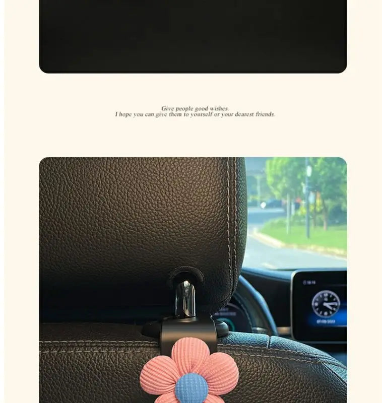 Universal Car Seat Headrest Flower Hook Organizer - 17