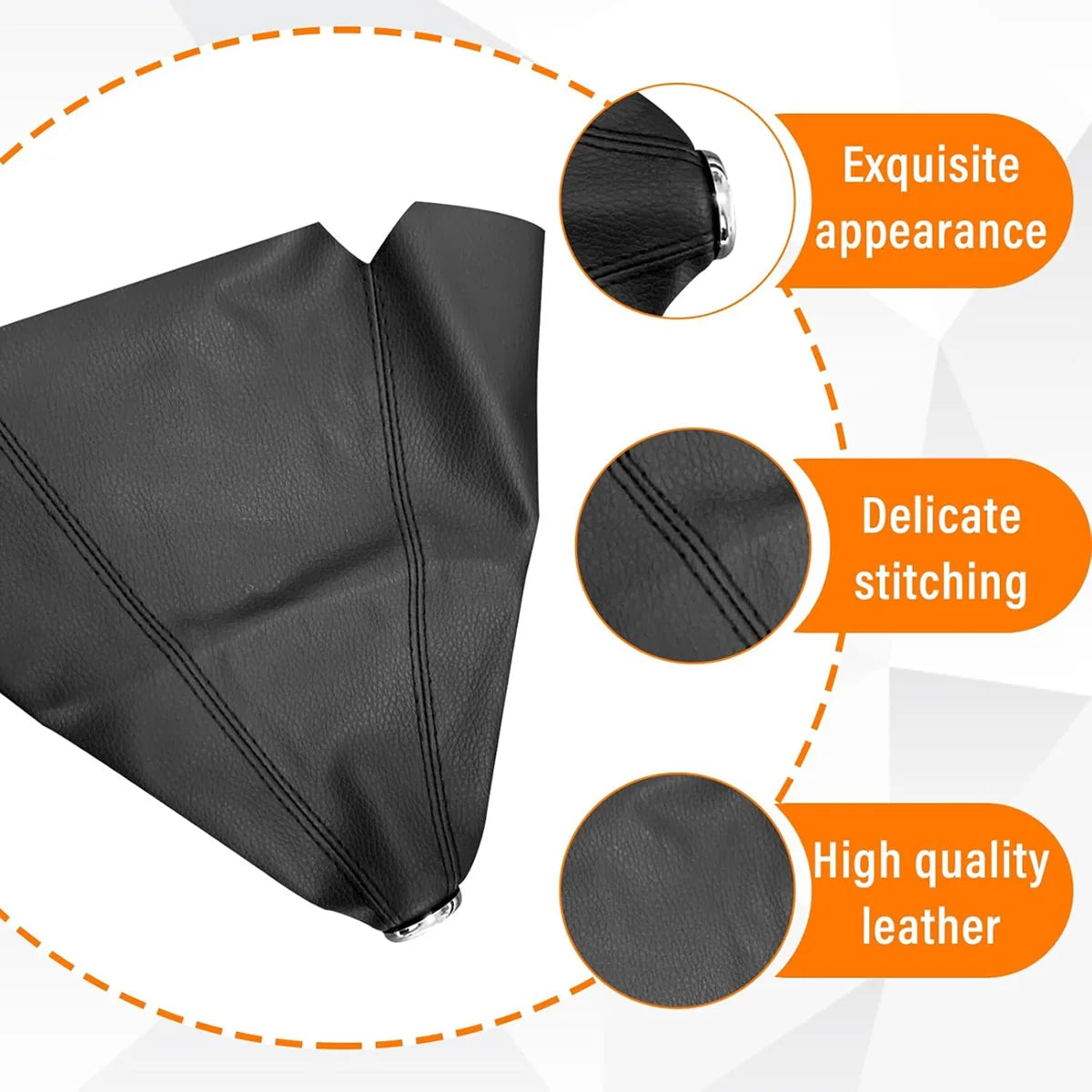 Universal Suede Leather Car Gear Shift Lever Boot Cover - 2
