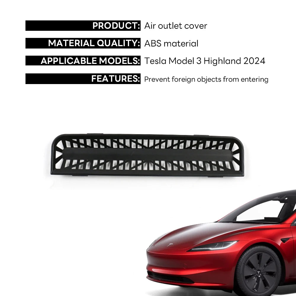 Rear Air Vent Protective Cover for Model 3 Highland and Model Y - 17