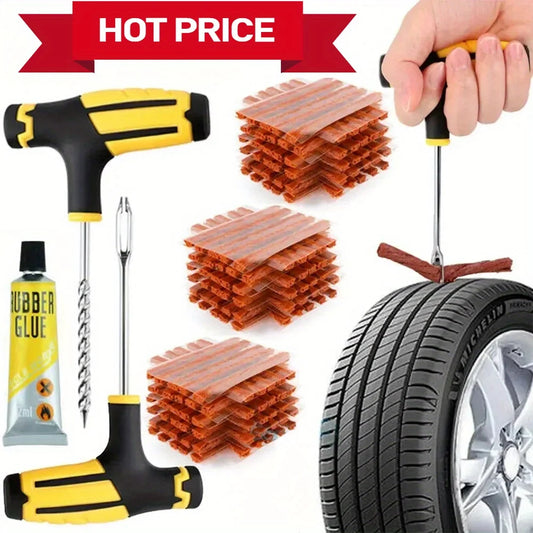 Emergency Tire Puncture Repair Kit for Cars and Motorcycles