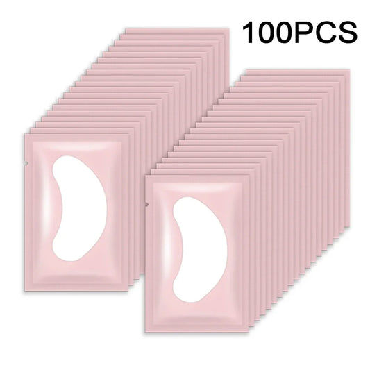 100 Pairs Hydrogel Eye Pads Lint Free Gel Patches for Eyelash Extensions