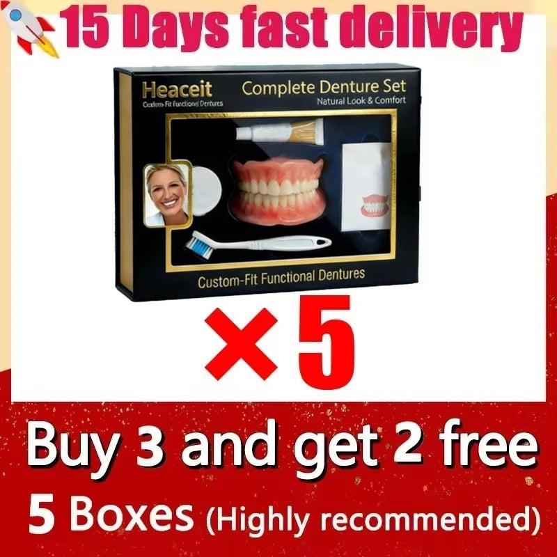 Comfort Fit Silicone Denture Set for Daily Smile Enhancement