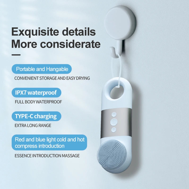 Heated and Cooling Sonic Facial Cleansing Brush - 6