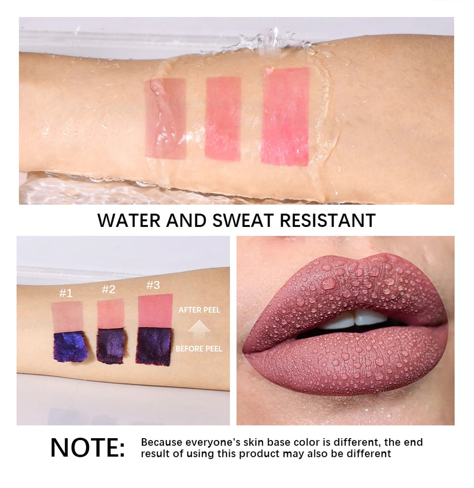 Long-Lasting Waterproof Peel-Off Lip Stain