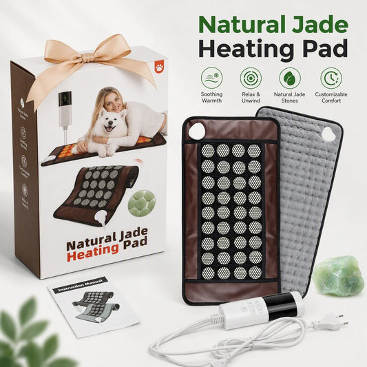 Double-Sided Natural Jade Stone Heating Pad for Pain Relief