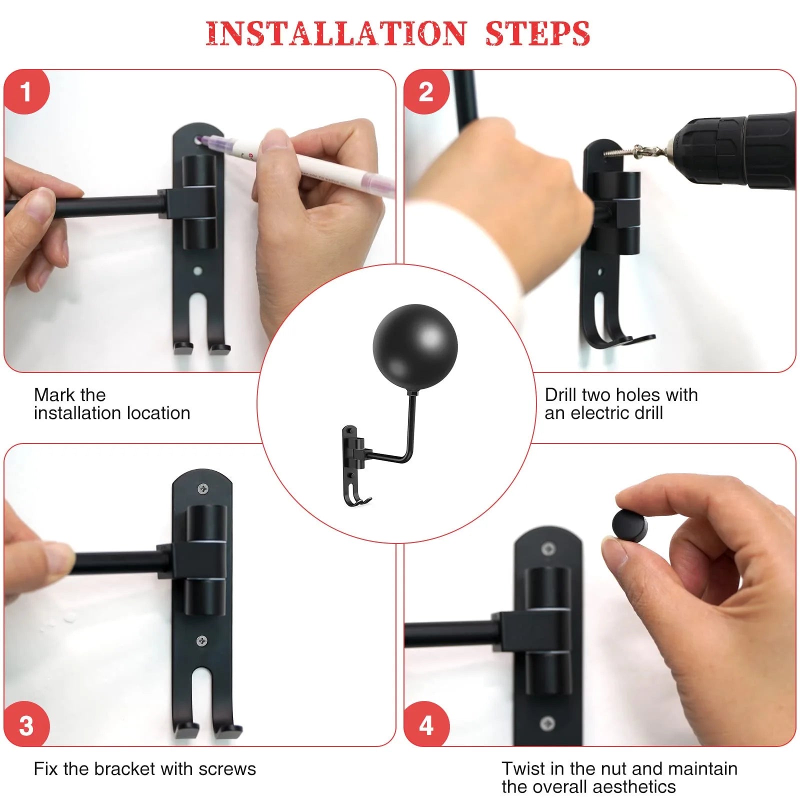 Rotating Wall Mount Helmet and Gear Rack - 5