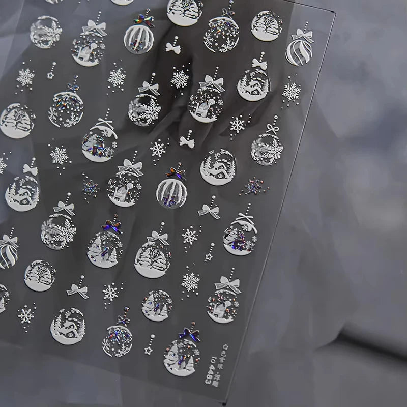 3D Christmas Cartoon Self-Adhesive Nail Art Decal Stickers - 42